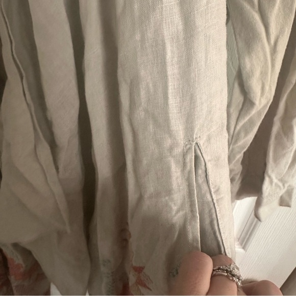 Johnny Was JW Los Angeles Cotton Embroidered Cardigan Kimono pockets medium - Picture 3 of 8